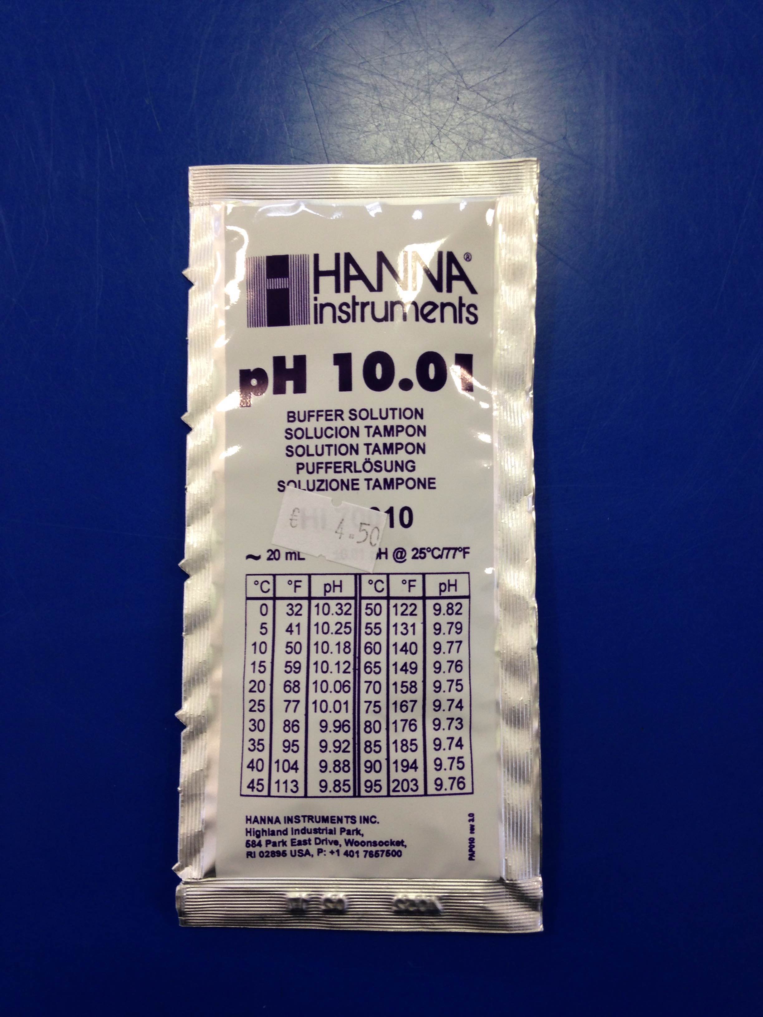 SOLUTION D'ETALONNAGE SONDE PH - PH10 20 ML